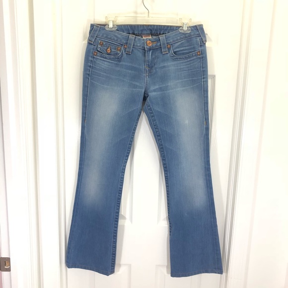 True Religion Denim - True Religion Light Wash Signature Boot Cut Jeans